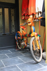 Antwerpia - drewniany rower