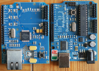 Arduino Duemilanove i moduł Ethernet