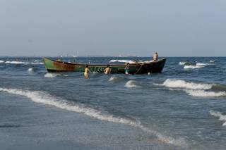 Plaża Mamaia - łódź